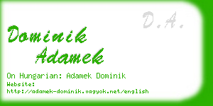 dominik adamek business card